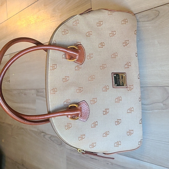 Dooney & Bourke Handbags - Dooney & Bourke Vintage Brown and Tan Monogram Handbag 16"×12"